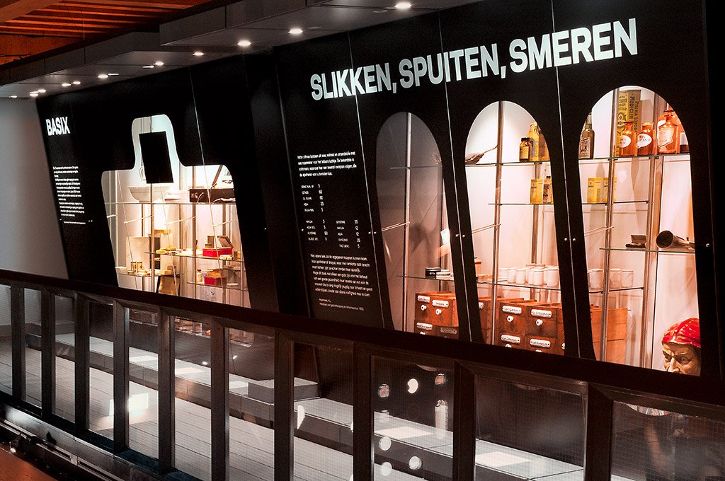 Het thema slikken, spuiten, smeren