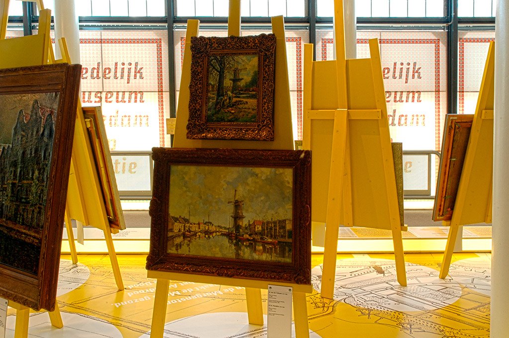 Tentoonstelling 'molens in schiedam'.