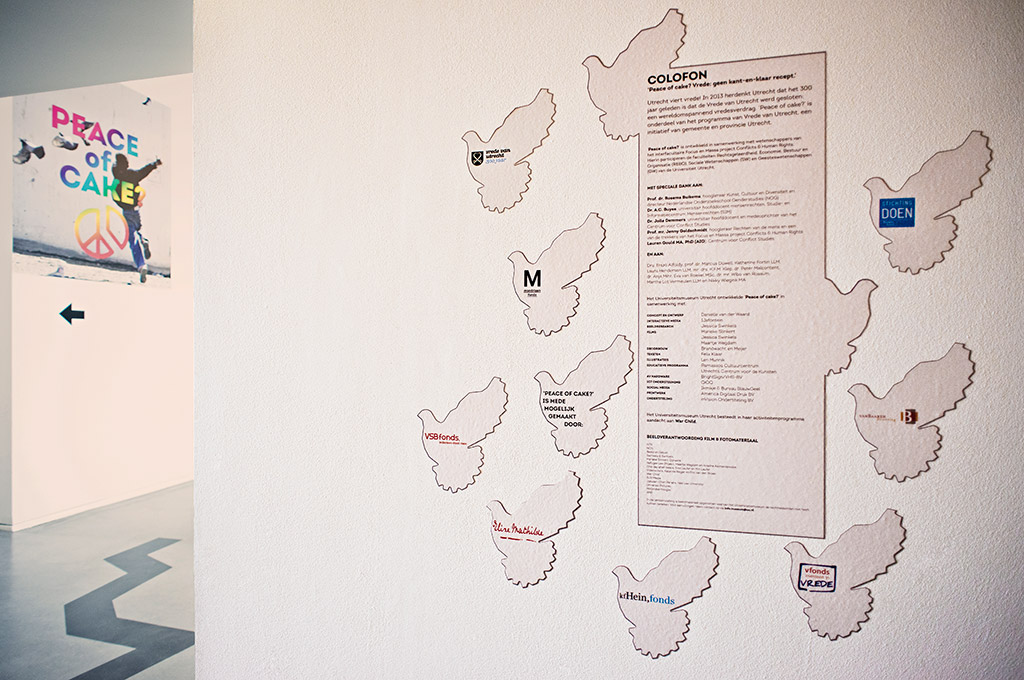 Colofon peace of cake? Vrede: geen kant-en-klaar recept.