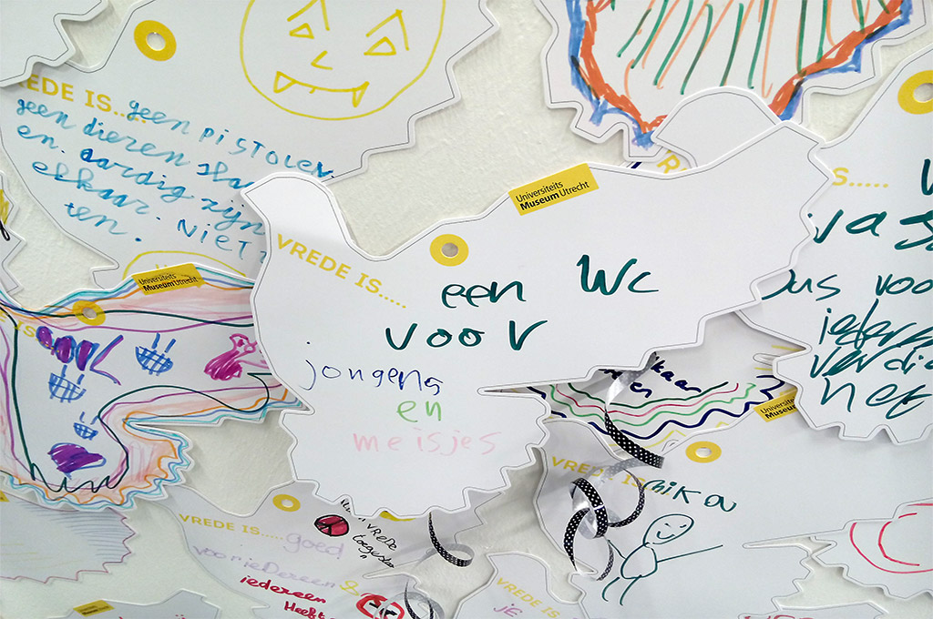 Het vredesatelier bij einde tentoonstelling.